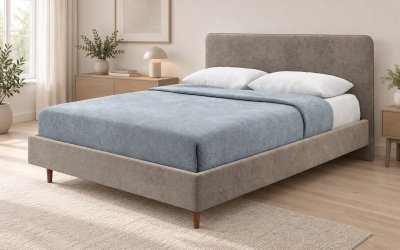 Спальное место 160х200, без подъемного механизма, ткань Сенсей (Scratch resistance) Humus