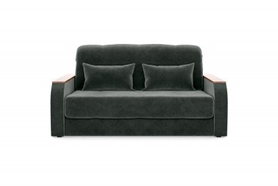 Диван-кровать, ширина спального места 140 см, ткань Сенсей (Scratch resistance) Black Onyx