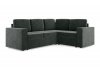 Диван-кровать, угловой набор, ткань Сенсей (Scratch resistance) Black Onyx