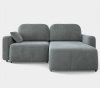 Диван-кровать, набор 111, оттоманка справа, ткань Tibet Steel Grey